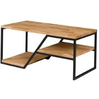 JV Möbel Table basse design Tables rondes Métal Bois Salon Nouveau Meuble élégant de luxe