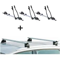 VDP 3 porte-vélos SAGITTAR + barres de toit CRV107A compatibles avec la VW Sharan II 5 portes à partir de 2010