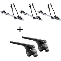 VDP 3x porte-vélos SAGITTAR + porte-vélos sur rail Quick acier L compatible avec Kia Niro à partir de 2016