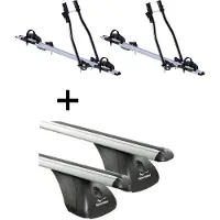 VDP 2x porte-vélos SAGITTAR + barres de toit compatibles avec Kia Cee'd II (Panoramic) 5 portes à partir de 2012