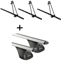 VDP 3x porte-vélos ORION + barres de toit compatibles avec Ford C-Max II 5 portes à partir de 2010
