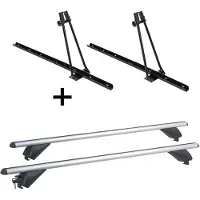 VDP 2xPorte-vélos ORION + barres de toit en aluminium RB003 compatibles avec l'Audi A6 break (C7) (5 portes) à partir de 2011