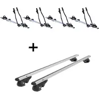 VDP 4x porte-vélos SAGITTAR + barres de toit VDP004 L compatibles avec la BMW Série 3 Touring 1994-2012