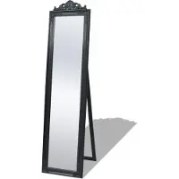 Syfax Miroir sur pied Style baroque 160x40 cm Noir
