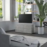 Prolenta Maison Exclusive - Meuble TV gris béton 80x34x36 cm Matériau dérivé du bois
