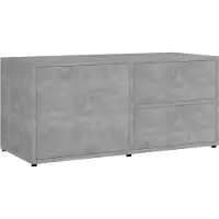 Sonstiges Meuble TV Gris béton 80x34x36 cm Bois d'ingénierie