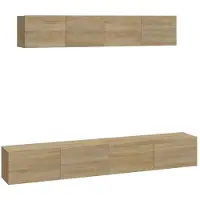 Syfax Ensemble de meubles TV 4 pcs Chêne sonoma Bois d'ingénierie
