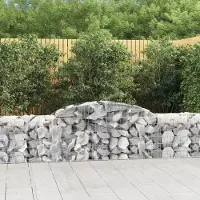 Prolenta Maison Exclusive - Paniers à gabions arqués 7 pcs 300x50x60/80 cm fer galvanisé