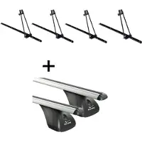 VDP 4xPorte-vélos ORION + barres de toit compatibles avec Land Rover Evoque 5 portes à partir de 2011