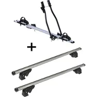 VDP Porte-vélos SAGITTAR + barres de toit/rails LION2 compatibles avec Volvo V50 (5 portes) 08-12