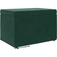 Syfax Tabouret Vert foncé 61 x 41 x 40 cm Velours et Bois Composite