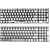 T-ProTek Clavier allemand argenté avec éclairage compatible avec HP 15-da1700