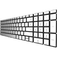 T-ProTek Clavier FRANÇAIS argenté avec éclairage compatible avec HP 15-da0622ng