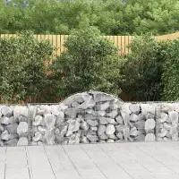 Prolenta Maison Exclusive - Paniers à gabions arqués 12 pcs 200x50x60/80 cm Fer galvanisé