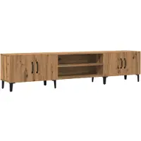 Syfax Meuble TV chêne artisanal 180x31,5x40 cm bois d'ingénierie