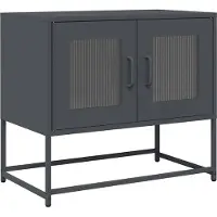 Syfax Meuble TV anthracite 68x39x60,5 cm acier laminé à froid