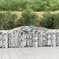 Prolenta Maison Exclusive - Paniers à gabions arqués 4 pcs 400x50x80/100 cm Fer galvanisé