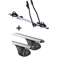 VDP Porte-vélos SAGITTAR + barres de toit compatibles avec Citroen C4 II 5 portes à partir de 2010