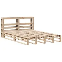 Syfax Cadre de lit sans matelas 140x200 cm bois massif de pin