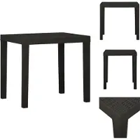 vidaXL Table de jardin Anthracite 79x65x72 cm Plastique - Tables de jardin