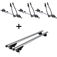 VDP 3x porte-vélos SAGITTAR + barres de toit RAPID compatibles avec Volvo XC90 (5 portes) 06-14
