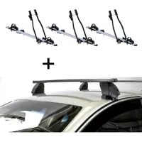 VDP 3x porte-vélos SAGITTAR + barres de toit K1 MEDIUM compatibles avec Land Rover pour Range Rover 2 Sport (L494) (5 portes) à partir de 14 ans