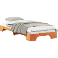 Syfax Cadre de lit Marron 100 x 220 cm Pin massif