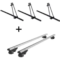 VDP 3x porte-vélos ORION + barres de toit VDP004 L compatibles avec Opel Zafira A 1998-2004
