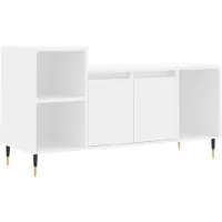 Syfax Meuble TV Blanc 100x35x55 cm Bois d'ingénierie