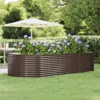 Prolenta Maison Exclusive - Lit surélevé de jardin Marron Acier galvanisé