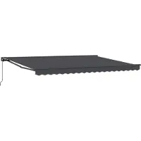 Syfax Auvent rétractable manuel Anthracite 4 x 2 m