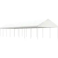 vidaXL BEI CLORIS Pavillon avec toit blanc 17,84x4,08x3,22 m Polyéthylène - Pavillons & Tentes de réception Nouveau2531029 8parcel