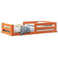 Syfax Cadre de lit sans matelas cire marron 80x160 cm bois pin massif