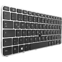 T-ProTek Clavier - couleur : noir - avec cadre argenté - avec stick souris - avec éclairage Clavier allemand compatible avec P/N : 6037B0113601