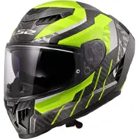 LS2 Helmets LS2 FF807 Casque Dragon Trax Carbon, carbone/néon-gelb, 2XL (63/64)