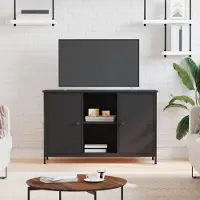 Prolenta Maison Exclusive - Meuble TV noir 100x35x65 cm Matériau dérivé du bois