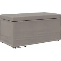 Syfax Tabouret Taupe 81 x 41 x 40 cm Tissu et bois stratifié
