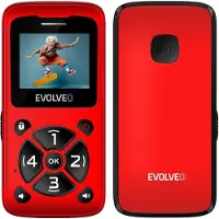 Evolveo EasyPhone ID, téléphone portable pour seniors, rouge