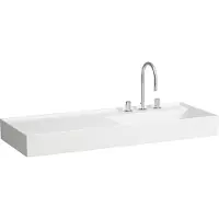 Laufen Kartell lavabo, encastré, tablette à gauche, 1 trou pour robinet, sans trop-plein, 1200x460mm, H813333A001111