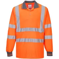 Portwest S277 Polo de sécurité à manches longues Orange Taille S