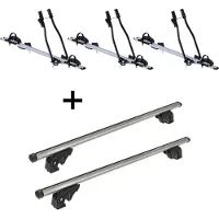 VDP 3x porte-vélos SAGITTAR + barres de toit/rails LION2 compatibles avec Alfa Romeo 159 Sportwagon (5 portes) 06-13