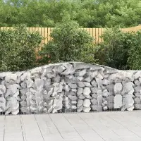 Prolenta Maison Exclusive - Paniers à gabions arqués 5 pcs 400x50x80/100 cm Fer galvanisé