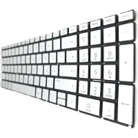 T-ProTek FRANÇAIS - Clavier argent éclairage compatible avec HP Pavilion 15-eg1376ng (668A7EA)