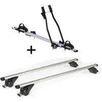 VDP Porte-vélos SAGITTAR + barres de toit/rails KING1 compatibles avec Lexus RX (5 portes) à partir de 16 ans