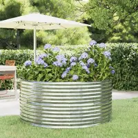Prolenta Maison Exclusive - Lit surélevé de jardin Argenté Acier galvanisé