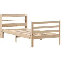 Syfax Cadre de lit avec tête de lit sans matelas 100x200 cm