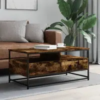 vidaXL Best Möbel Table basse Chêne fumé 100x51x45 cm Bois composite - Tables basses CL7609934 1parcel