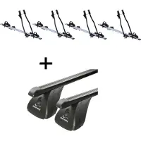 VDP 4x porte-vélos SAGITTAR + barres de toit en acier Aurilis compatibles avec Mercedes CLASSE C Coupé (C205) (2 portes) à partir de 2016