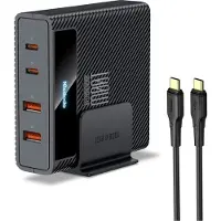 Mcdodo station de charge 100W,PD Station de charge rapide, 4 ports, 2x USB-C, 2x USB Noir