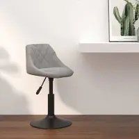 Prolenta Maison Exclusive - Tabouret de bar en velours gris clair